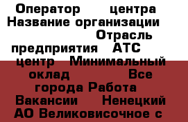 Оператор Call-центра › Название организации ­ Dimond Style › Отрасль предприятия ­ АТС, call-центр › Минимальный оклад ­ 15 000 - Все города Работа » Вакансии   . Ненецкий АО,Великовисочное с.